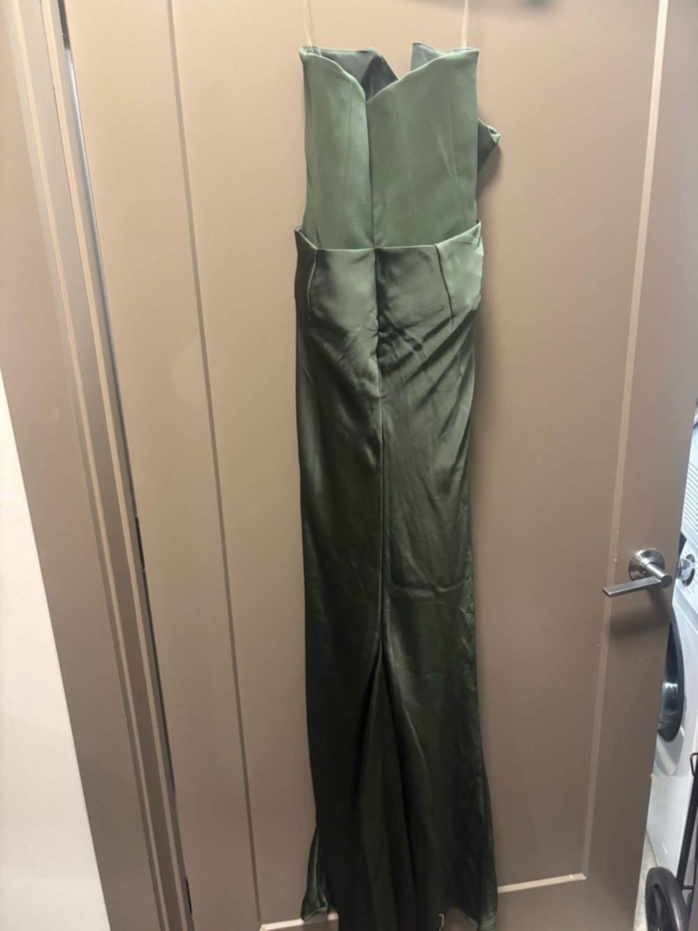 House of CB Persephone Dark Green Strapless Maxi Dress - Picture 6 of 6